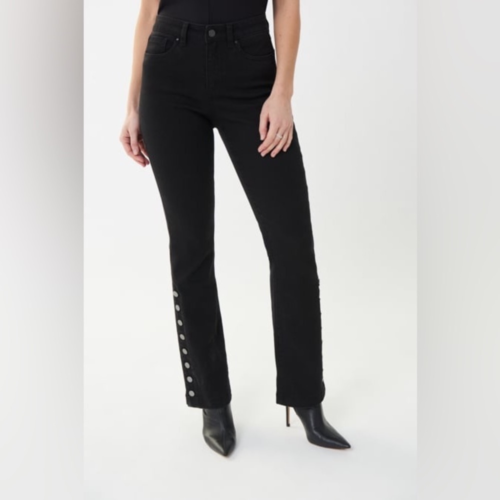 Joseph Ribkoff Flare Jeans with Button Cuff size 8